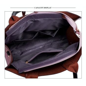 Versatile Leather Tote Bag for Women - 3-in-1 Design - Red