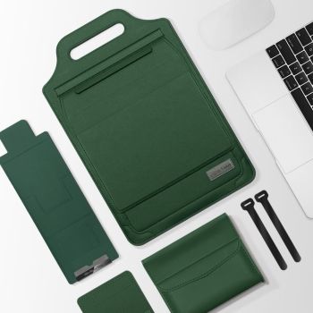 Versatile Laptop Bag with Mouse Pad Stand - Pink