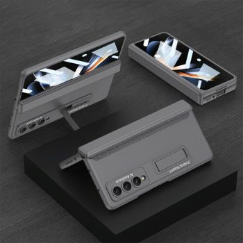 For Samsung Galaxy Z Fold4 5G Foldable Magnetic Hinge Case - Compact Design - Mist Gold