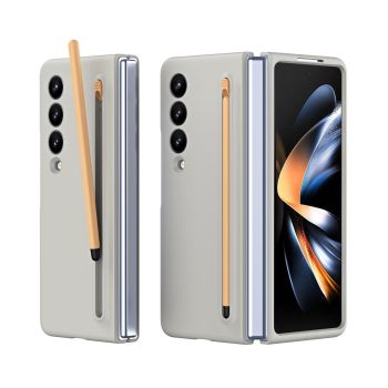 For Samsung Galaxy Z Fold4 5G Enhanced Shockproof Phone Case - Pen Design - Black