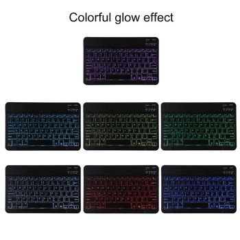 Bluetooth Tablet Case For Ipad Pro 11 With Detachable Microfiber Leather Backlight Pen Slot & Holder - Orange