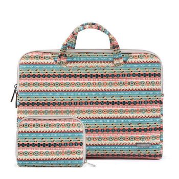 11.6 Inch Simple Business Laptop Bag with Liner - Ls-116 - Snowflake Nylon Light Blue