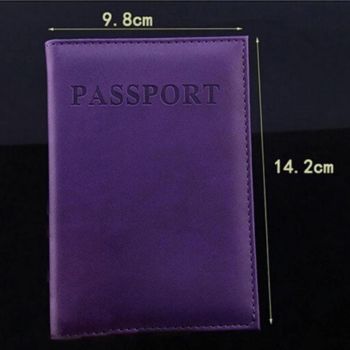 Travel Passport Cover Faux Leather Holder - Deep Green