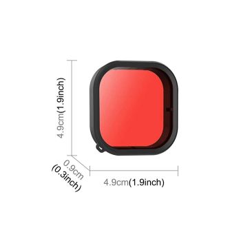 Square Diving Lens Filter for Gopro Hero 9 / 10 / 11 / 12 - Pink