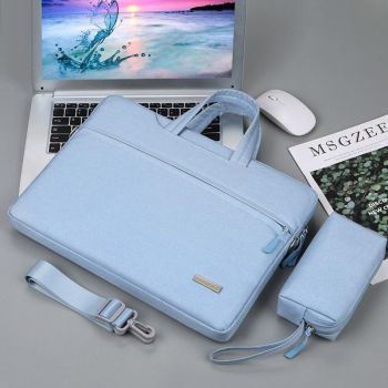13.3 Inch Inner Bag for Handbag or Laptop with Shoulder Strap and Power Bag - Dark Blue