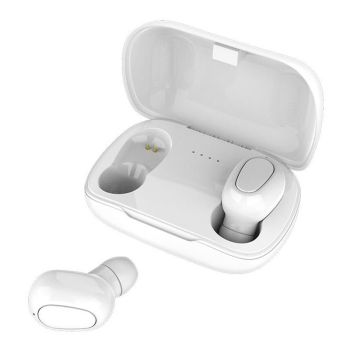 Wireless Bluetooth Earphones with 9d Sound and Charging Box - Pink