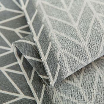 Universal Cotton Linen Microwave Dust Cover - Grey Triangle