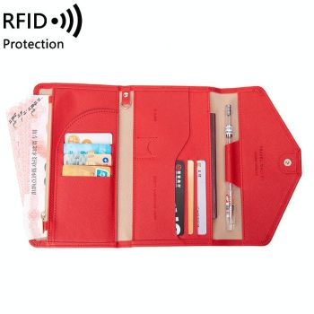 Rfid-blocking Passport & Card Bag - Secure & Compact - Light Green