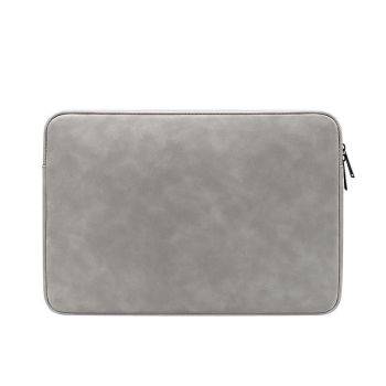 Lightweight Waterproof Lambskin Laptop Sleeve - Fits 14.1-15.4 Inches - Pink With Bag