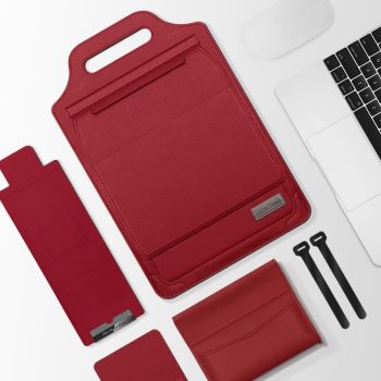 Versatile Laptop Bag with Mouse Pad Stand - Black