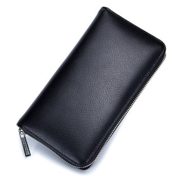 Leather Rfid Card Holder Wallet - Blocking - Green