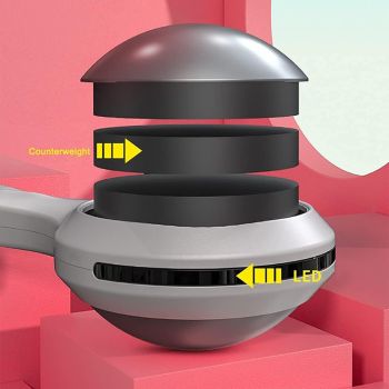 Vibe Geeks 360 Degree Smart Infinity Intelligent Hula Hoop - Pink 3  Adjustable Suction