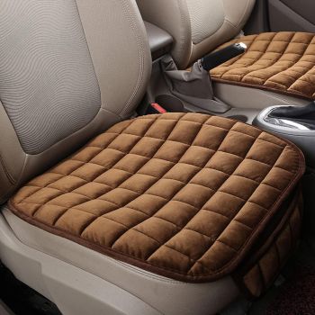 Vibe Geeks Auto Front Seat Winter-proof Cover for Comfort and Protection - Beige