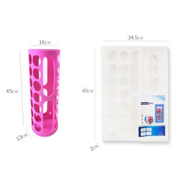 Vibe Geeks Handy Laundry Grocery Bag Storage Holder - Pink