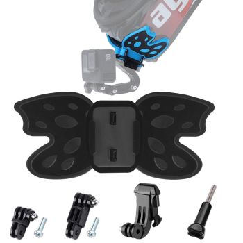 3-way Pivot Arm Butterfly Helmet Mount for Gopro Hero12 - Fluorescent Green