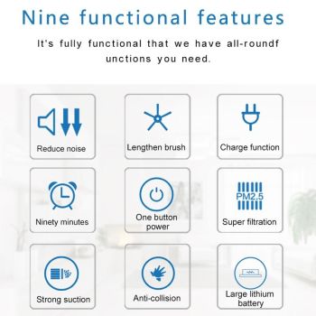 Smart Household Vacuum Cleaner - 1800pa Suction - Ca0380H