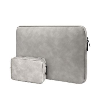 Lightweight Waterproof Lambskin Laptop Sleeve - 13.3 Inches - Yellow With Bag