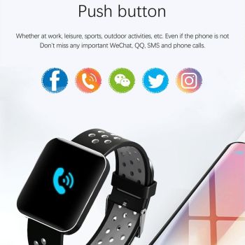 Waterproof Smart Bracelet With Tft Screen And Health Monitoring - Grey