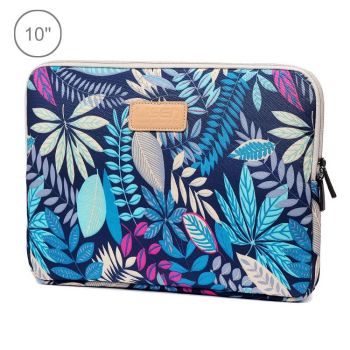 Colourful Leaves Sleeve Case for Ipad Air Galaxy Tab Yoga Surface Pro - Zipper Bag for 10.1 Laptops / Tablets - Grey