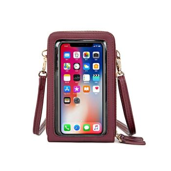 Multifunctional Touch Screen Phone Bag - Red