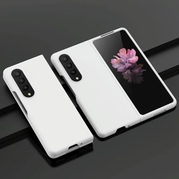 For Samsung Galaxy z Fold4 5G Smooth Skin Phone Case with Big Hole Fuel Injection - Flaming Orange