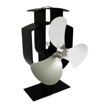 High-temp Metal Heat-powered Stove Fan - 3 Blades - Gold