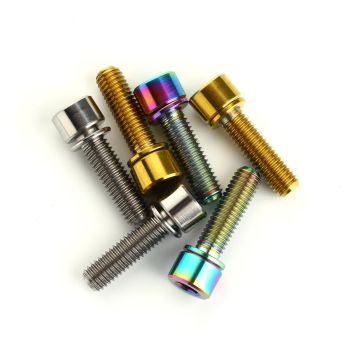 6 Titanium M5 18Mm Bike Bottle Cage Screws - Gold