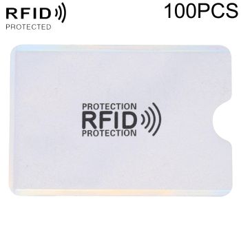 100 Rfid Blocking Aluminum Foil Card Sleeves - Pack - Gold
