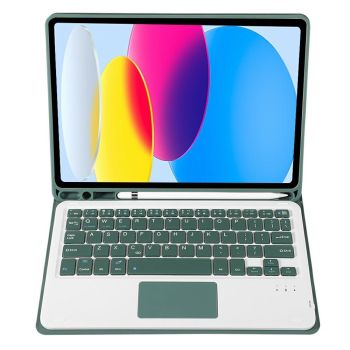 2022 Ipad 10.9 Lambskin Bluetooth Keyboard Case With Pen Slot - Gold