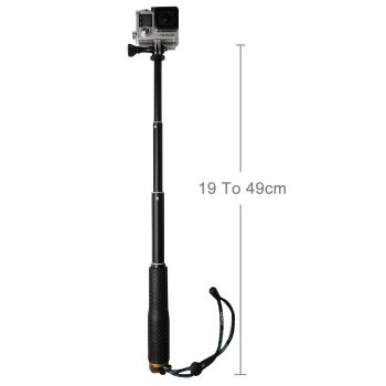 Extendable Monopod for Action Cameras - 49cm - Gold