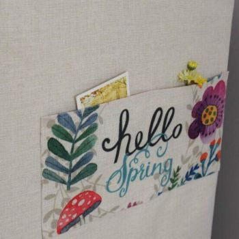 Cartoon Cotton Linen Drum Roller Washing Machine Dust Cover - 83x60x60cm Size - Blue Flower