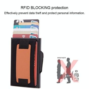 Pop-up Rfid Wallet with Anti-magnetic Protection - Blue
