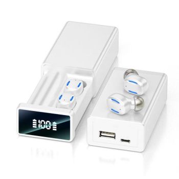 Wireless Bluetooth Earphones with Magnetic Charging Box - Blue