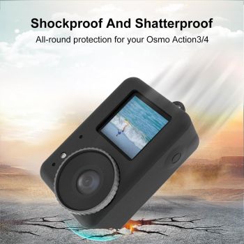 Protective Silicone Case with Lens Cap - Blue
