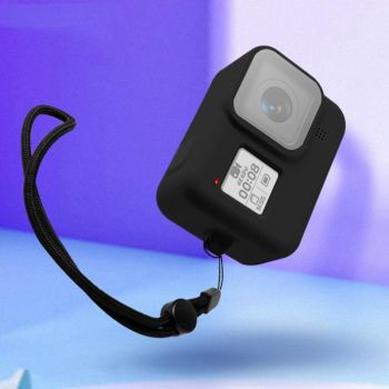 Gopro Hero8 Silicone Case with Wrist Strap - Protective Cover - Blue