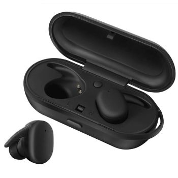 Waterproof Wireless Bluetooth Earphones with Magnetic Charging Box - 300mah - Blue