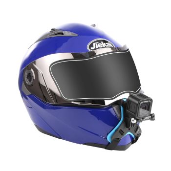 Universal Chin Strap Mount for Action Cameras - Blue