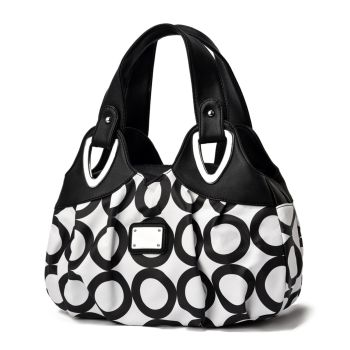 Soft Leather Women Handbag - White Handle White