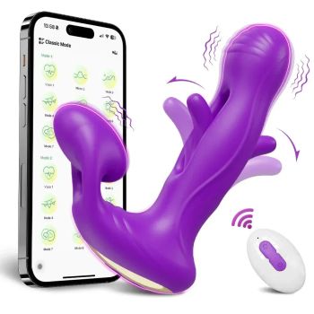 App Controlled Vagina Vibrator for Women Stimulator Masturbation Toy - Black