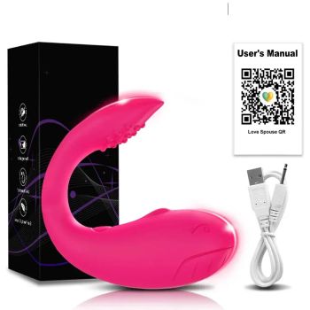 Interactive Vibrating Love Egg Dual Motor Panty Vibrator for Couples - Pink