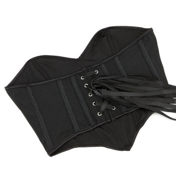 Translucent Vintage Corselet Plus Size Mesh Overbust Bustier For Women 13 Plastic Bones Lace-Up Closure Summer Crop Top - 6Xl