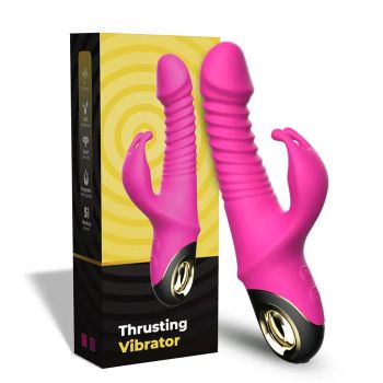 Rabbit Vibrator Automatic Telescopic G Spot Stimulator for Women Masturbation - Purple