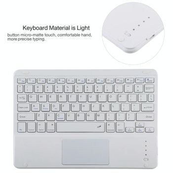 Bluetooth Tablet Case For Ipad Pro 11 With Touchpad & Pen Slot - Detachable Microfiber Leather - Purple