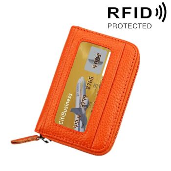 12-slot Leather Rfid Blocking Card Holder Wallet - Purple