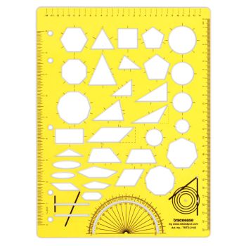 Multiple Geometric Shapes Combination Template Drawing Stencils Drafting Tools