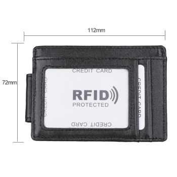 Leather Rfid Card Holder Wallet - Crazy Horse - Red