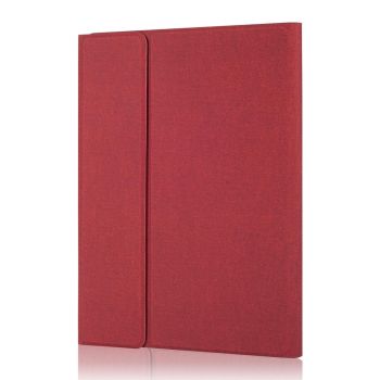 9.7 Ipad Keyboard Case With Touchpad Pen Slot & Bracket - Magnetic Detachable - Red