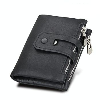 Men Rfid Blocking Cowhide Leather Wallet - Crazy Horse Texture - Ccb1083R