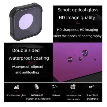 Kb Series Diving Lens Filter for Gopro Hero10 / 9 - Underwater - Red