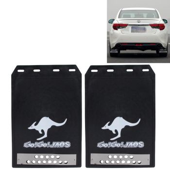 Premium Heavy Duty Molded Splash Front And Rear Mud Flaps Fender Guard Medium Size Random Pattern Delivery - Red
